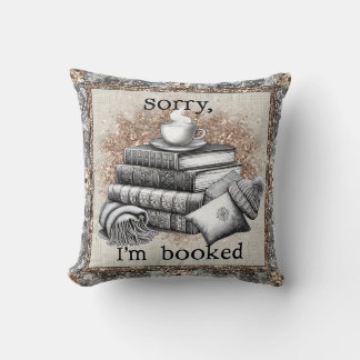 Coussin Désolé, je suis réservé - Humour de lecture