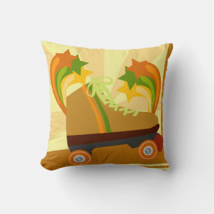 Coussin Dessin amusant à roulettes des années 70 super