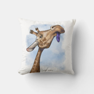 Coussin Dessin animé de girafe condescendant