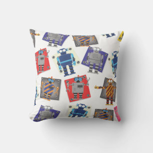 Coussin Dessin Animé Robots Mécaniques