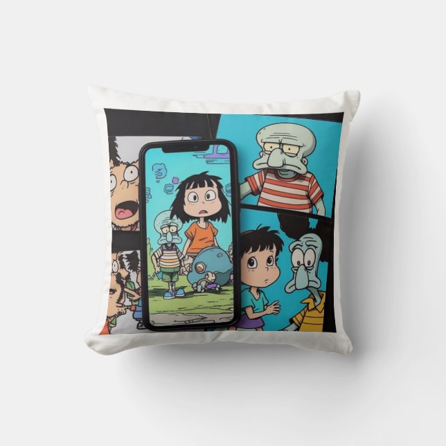 Coussin Dessin animé Squidward Sad (Recto)