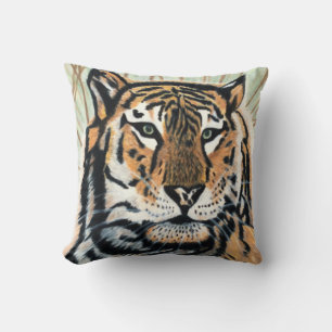 Coussin Dessin au crayon de couleur de tigre