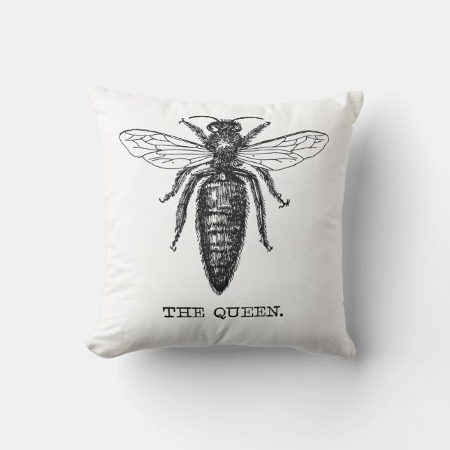 Coussin Dessin classique de l'illustration de Queen Bee (Recto)