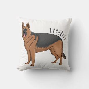 Coussin dessin de berger allemand