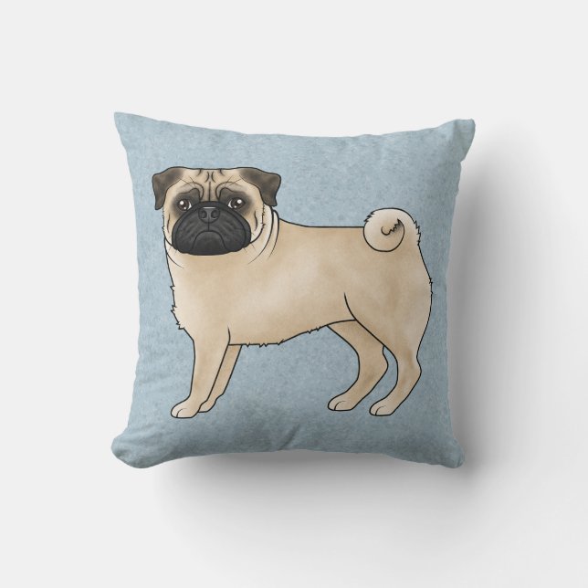 Coussin Dessin de canine de Carlin Faun Dessin de canine I (Recto)