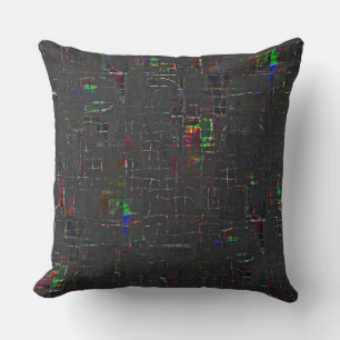 Coussin Dessin de couleur rustique dans l'obscurité noctur