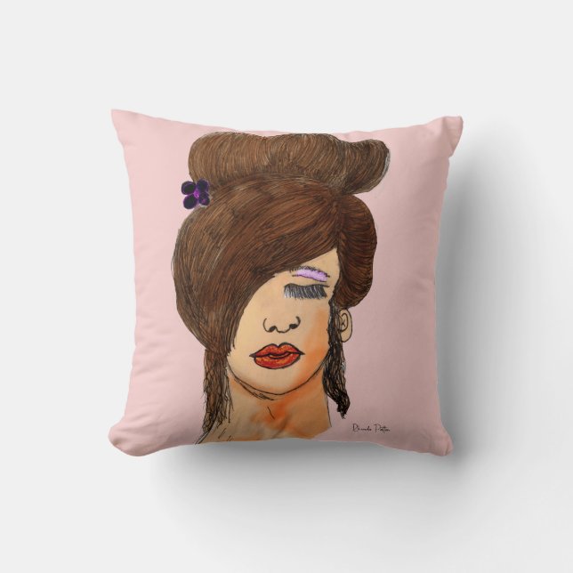 Coussin Dessin de fille (Recto)