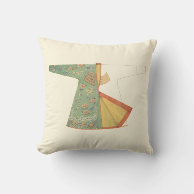 Coussin Dessin de Kimono semi-fini (Recto)