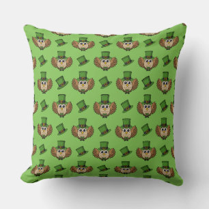 Coussin Dessin de la chouette de la Saint Patrick