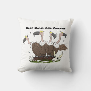 Coussin Dessin de l'humour vautours drôle