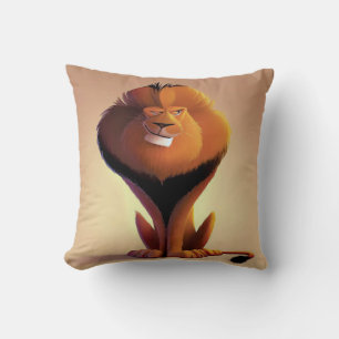 Coussin dessin de lion