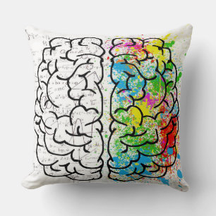Coussin Dessin d'idée de psychologie cérébrale