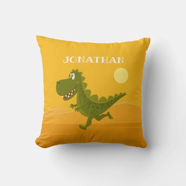Coussin Dessin Drôle Dinosaure Dinosaure Jurassique Jeu d' (Recto)