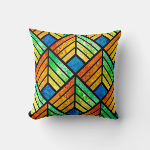 Coussin Dessin d'un vitrail. Motif transparent