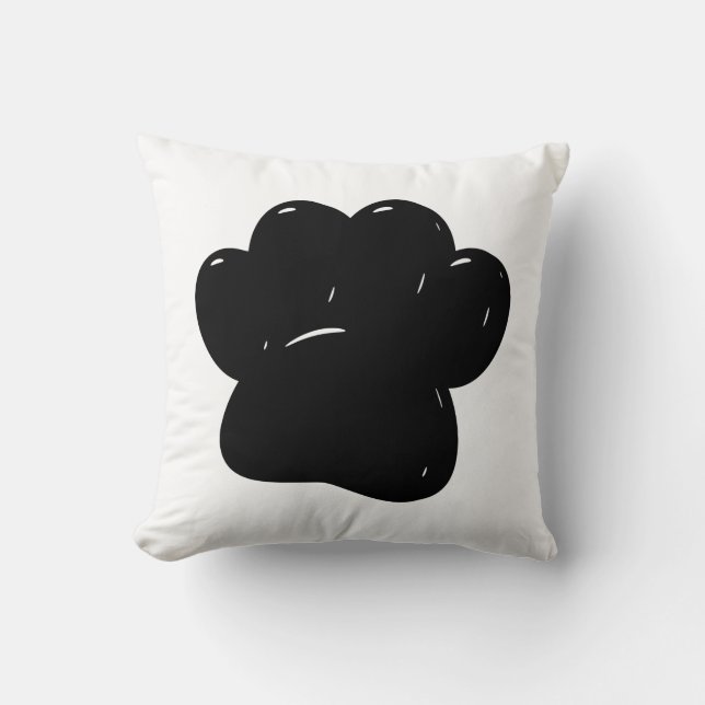 Coussin Dessin Empreinte de patte de chien brillant (Recto)
