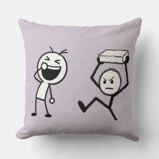 Coussin Dessin humoristique de bonshommes bâtons
