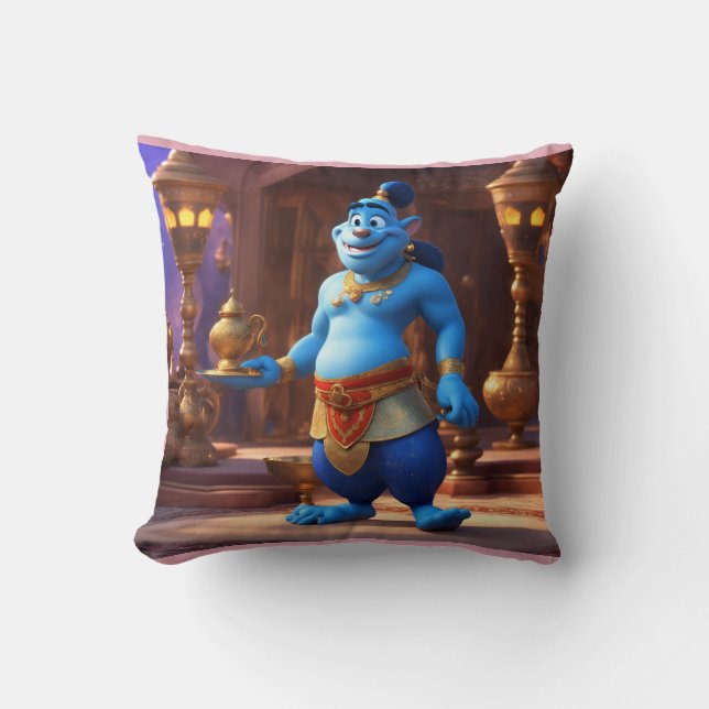 Coussin Dessin réalisé par Blue Genie Magic-3D, inspiré pa (Recto)