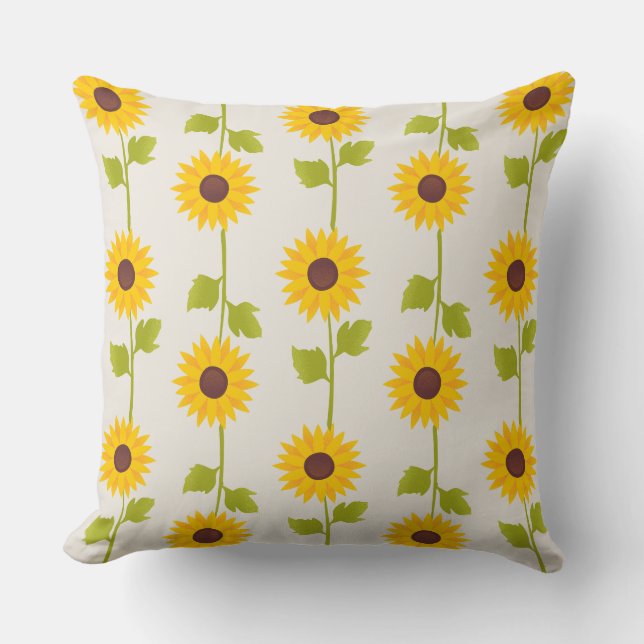Coussin dessin tournesol (Recto)