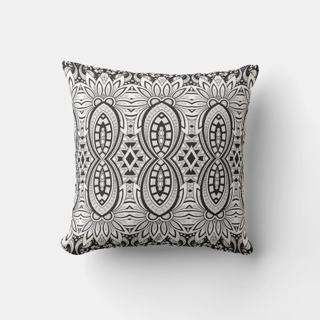 Coussin Dessin tribal inspiré (Recto)