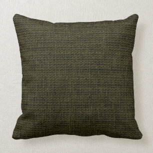 Coussin Dessous vert Burlap Linen Rustic Jute