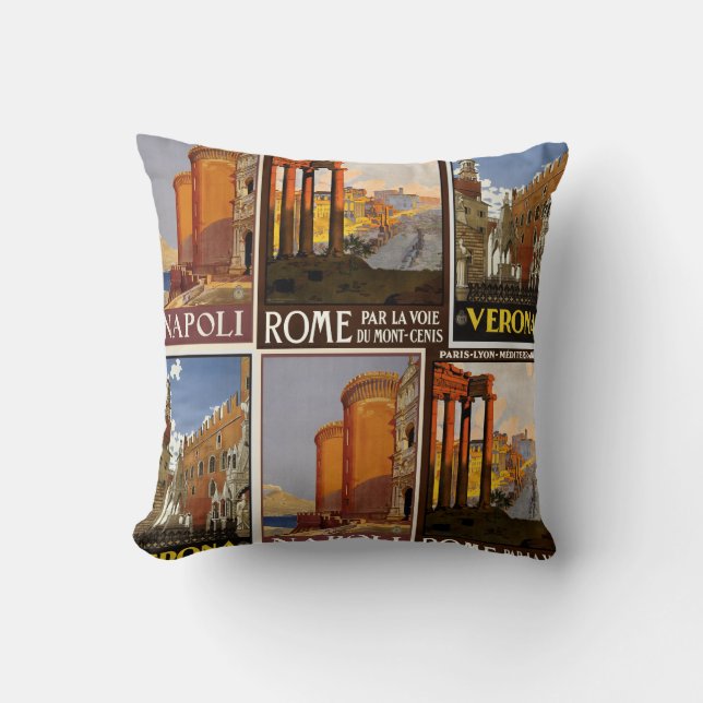 Coussin Destination touristique de l'Italie Entretien vint (Recto)
