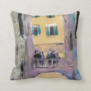 Coussin Destinations   Vue sur le pont du canal de Venise
