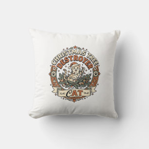 Coussin Destructeur d'arbre de Noël Chat Destructeur d'arb