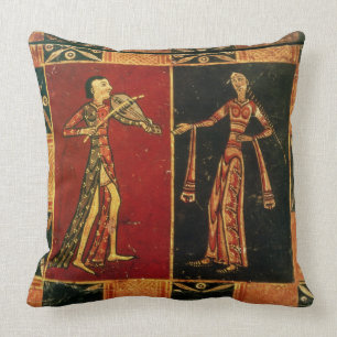 Coussin Détail d'un coffre de mariage dépeignant un