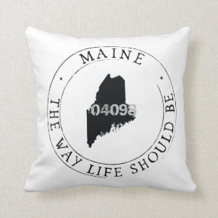 Coussin d'état du code postal du Maine La façon 