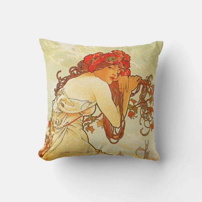 Coussin d'été d'Alphonse Mucha (Recto)