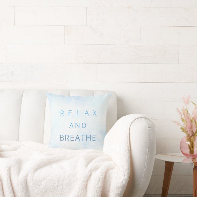 Coussin Détendez-Vous Et Respirez Les Aquarelles Motivatio (Canapé)