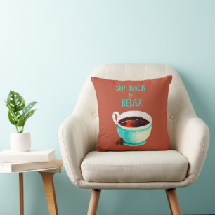 Coussin Détendez-vous pour les amateurs de café