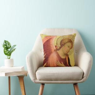 Coussin Deux anges de la Renaissance par le Maître du Bamb