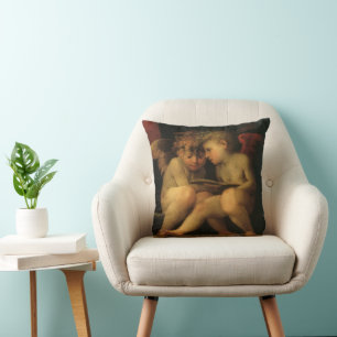 Coussin Deux chérubins lisant par Rosso Fiorentino, Anges