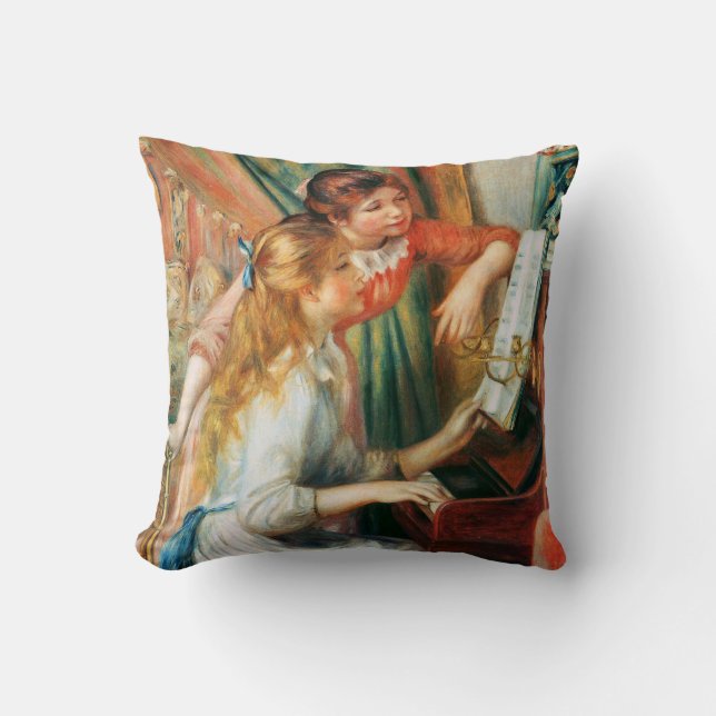 Coussin Deux filles au piano par Renoir (Recto)