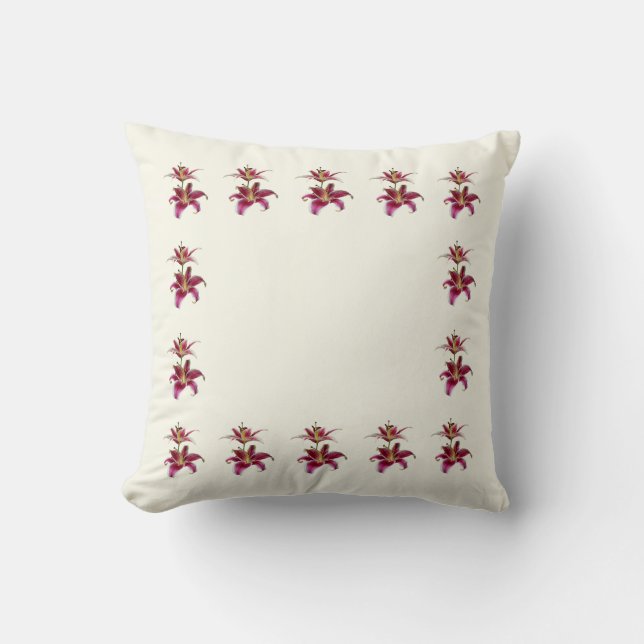 Coussin Deux lys Stargazer (Recto)