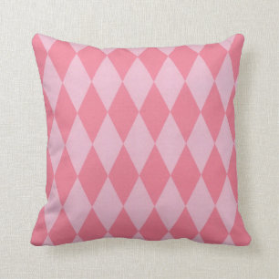 Coussin Deux ont modifié la tonalité les harlequins rose