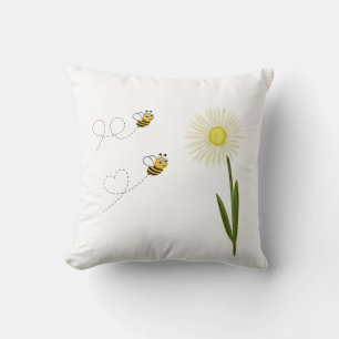 Coussin Deux petites abeilles mignonnes