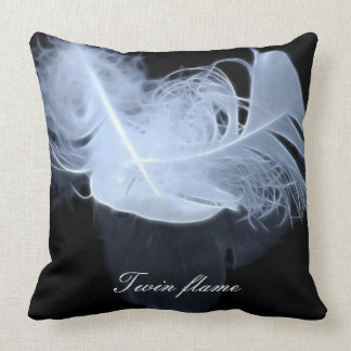 Coussin Deux plumes de flamme et réflexion