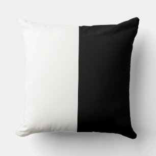 Coussin Deux tons noir blanc moderne