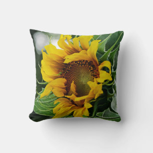 Coussin Deux tournesols à deux côtés