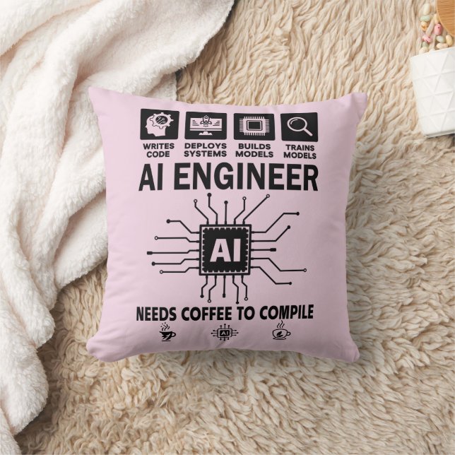 Coussin Développeur Programmeur Codeur Ingénieur en Intell (Couverture)