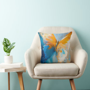 Coussin Devenir Lumière – Papillon Abstrait En Mouvement