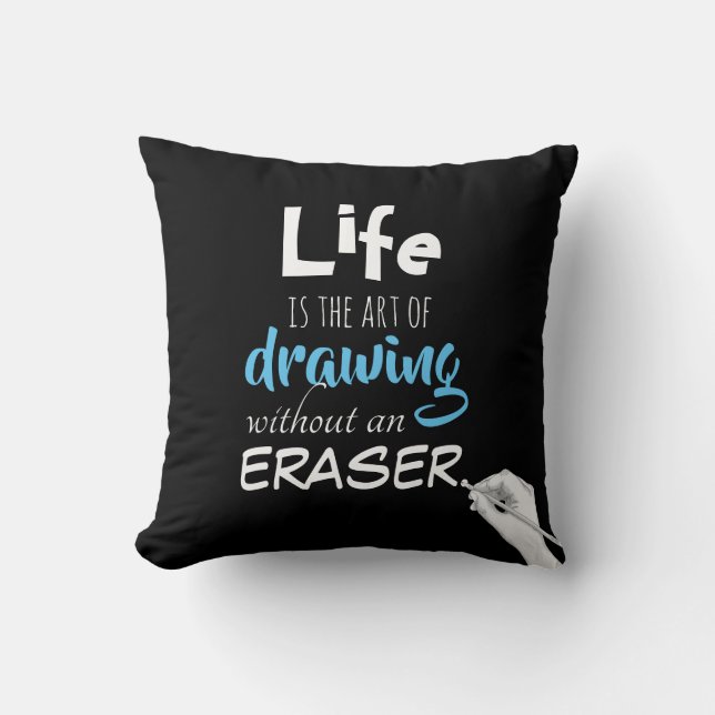 Coussin Devis de dessin de vie (Recto)