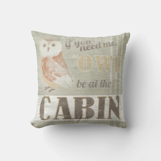 Coussin Devis | Owl Be Au Cabine (Recto)