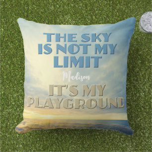 Coussin Devis Sky de nom personnalisé