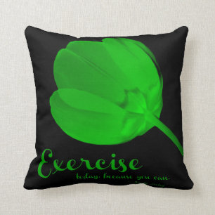 Coussin d'exercice de vert de tulipe de forme
