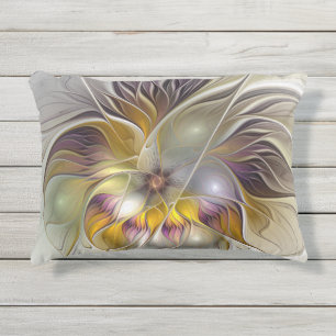 Coussin D'extérieur Abstrait Imaginaire coloré Fleur moderne Fractal
