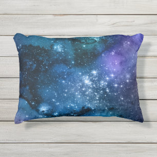 Coussin D'extérieur Amateurs de Galaxie Ciel Bleu Étoilé Étincelles Bl