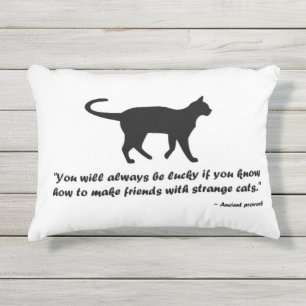 Coussin D'extérieur Ancien proverbe de chat